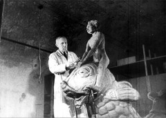 Theresienstadt, Czechoslovakia, 1944, A sculptor in the ghetto, from a propaganda film. 6553199219375904483.jpg