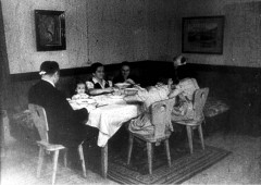 Theresienstadt, Czechoslovakia, 1944, The Kozower family in the home of the deputy director of the Judenrat, from a propaganda film. 16304668956267192533.jpg
