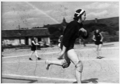 Theresienstadt, Czechoslovakia, Women playing handball.jpg